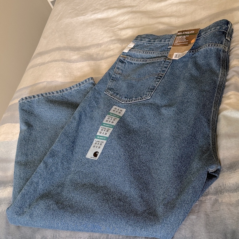 Carhartt flannel lined Relaxed fit jeans 50x30